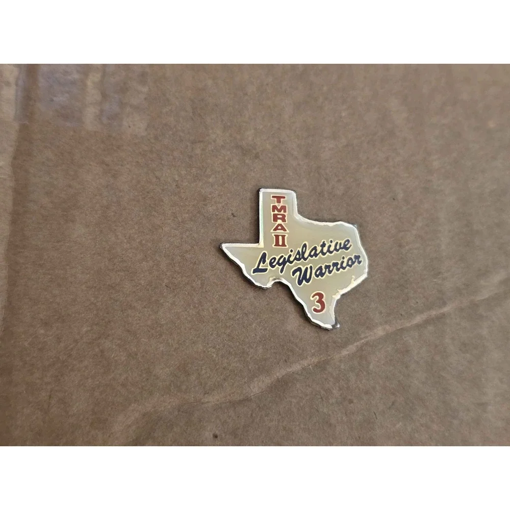 Texas Legislative Warrior Advocacy Organization Backpack Lapel Vest Hat Pin H21